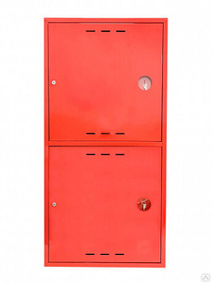 Шкаф пожарный навесной ШПК 320-12 НЗК закрытый (для 2ПК+2огнетуш.) красный (ФАЭКС, Россия) #1