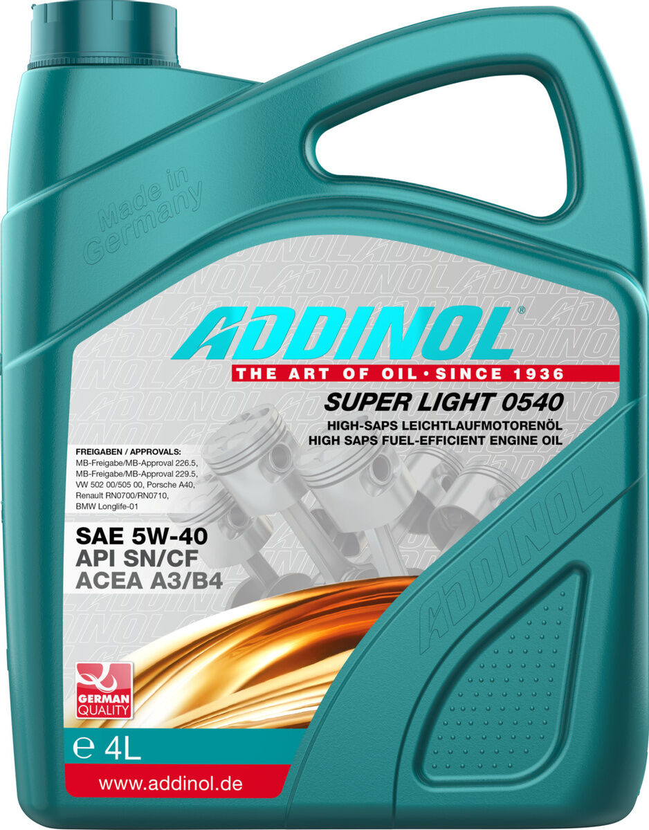 Масло моторное ADDINOL Super Light 0540 5W-40 (4 л.)