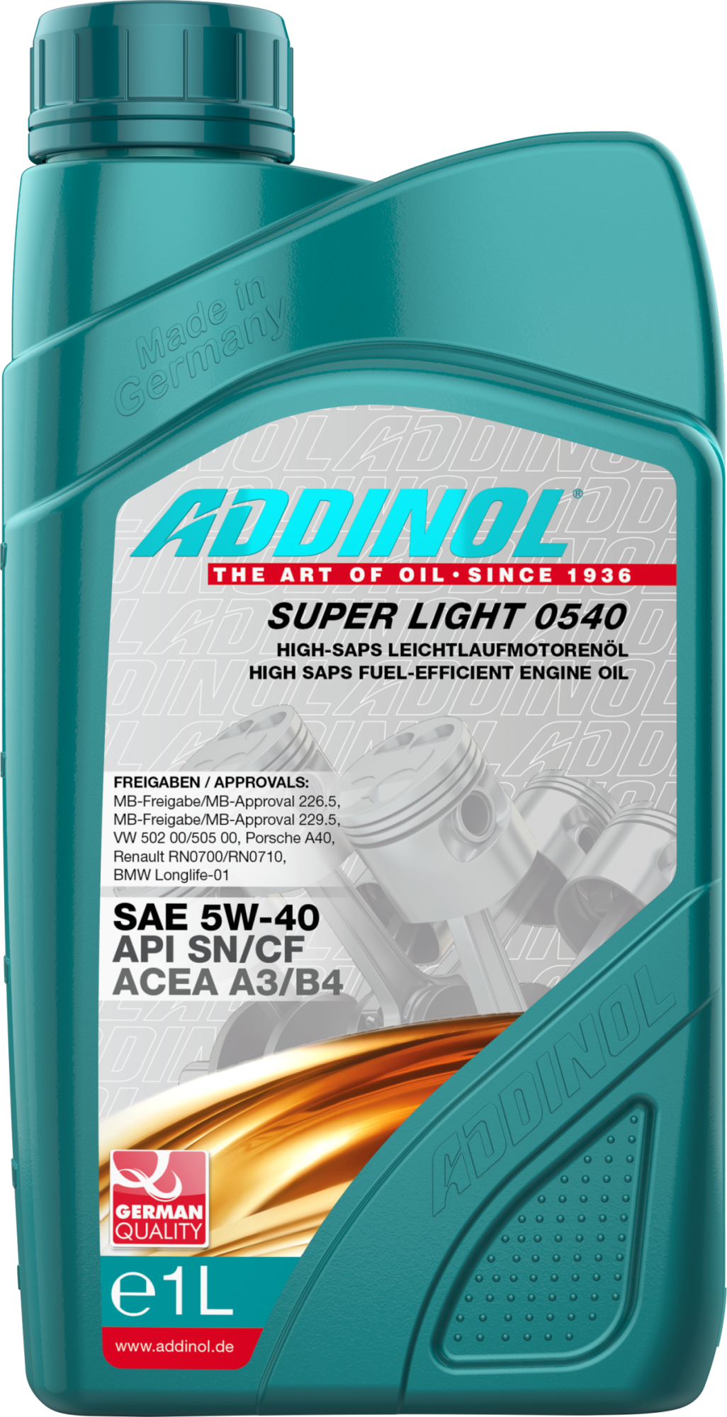 Масло моторное ADDINOL Super Light 0540 5W-40 (1 л.)