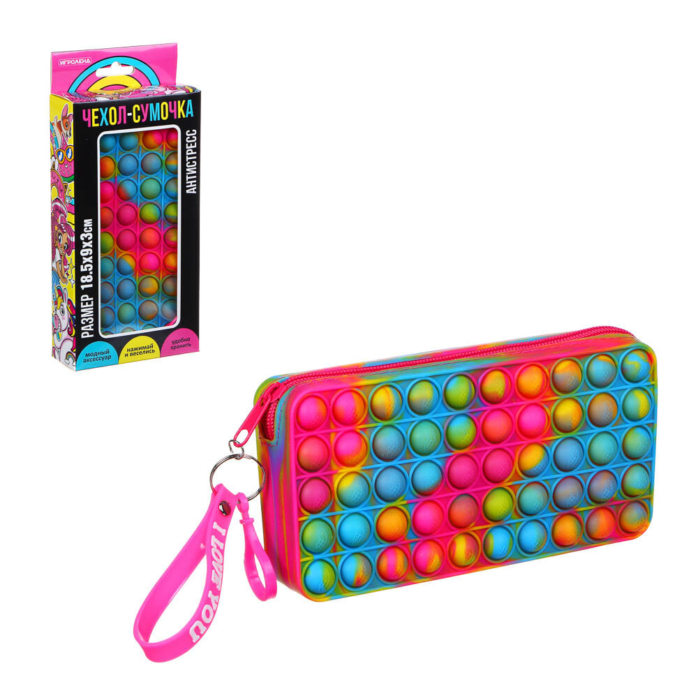 ИГРОЛЕНД Чехол-сумочка для телефона Попит, силикон, 18,5х9х3см, 3 цвета 1