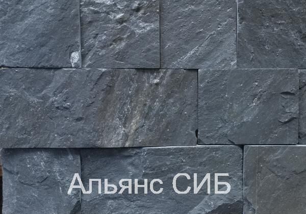 Плитка из натурального камня Серпентинит черный 150*L