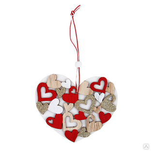 Декор - подвеска, сердце, 12x10 см, МДФ #1