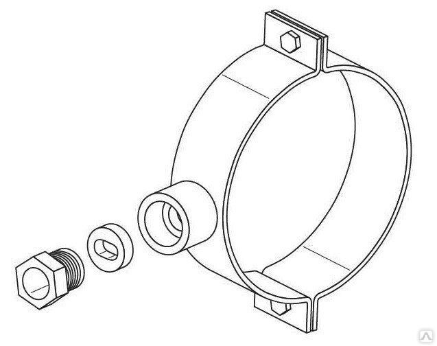 Хомут для ввода кабеля в трубу d=150 мм ТС.12.002 Теплолюкс