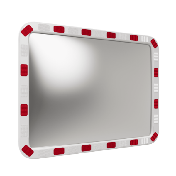 Зеркало со световозвращающей окантовкой прямоугольное 600х800 мм