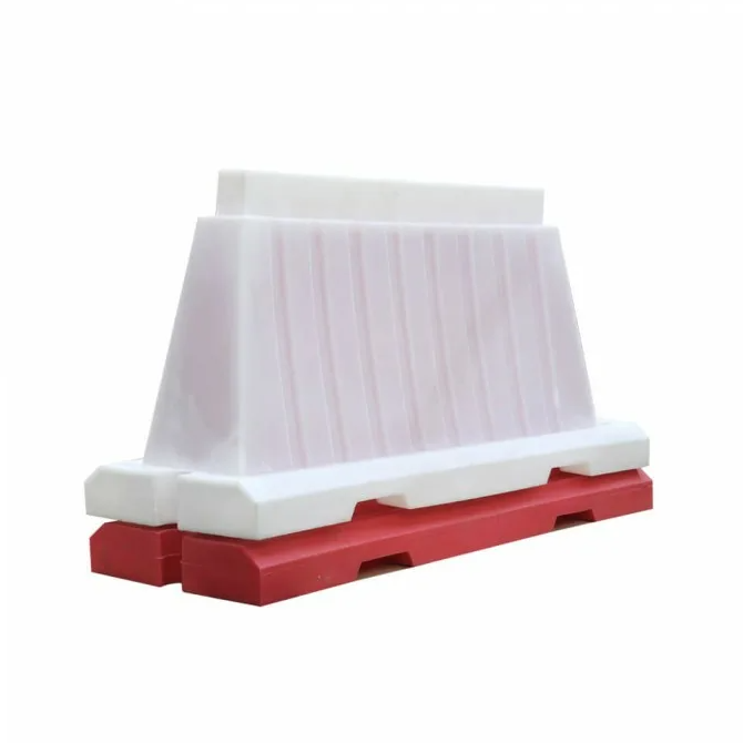 Разделительный дорожный блок водоналивной БДВ-1,5 красный, белый 1,5 м вкладывающийся 1500х750х500 мм