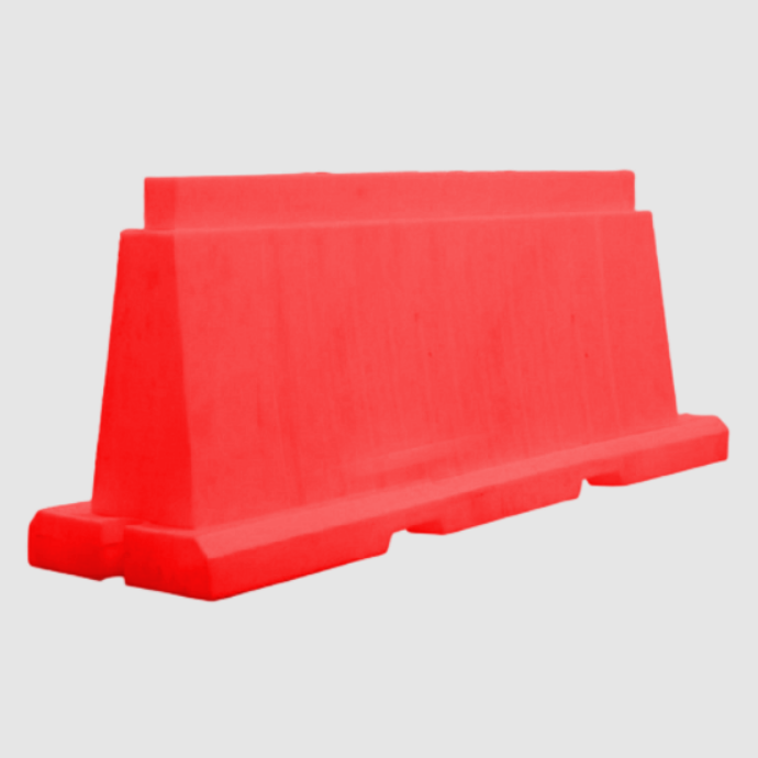 Разделительный дорожный блок водоналивной красный, белый 2 м вкладывающийся 2000х750х500 мм