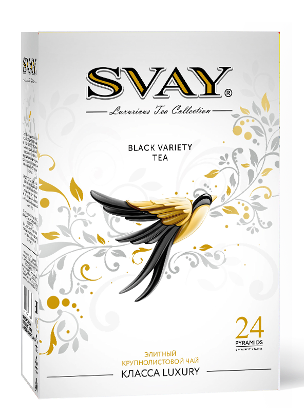 Чай SVAY Black Variety черный 24 пирамидки (в коробке 9 шт)