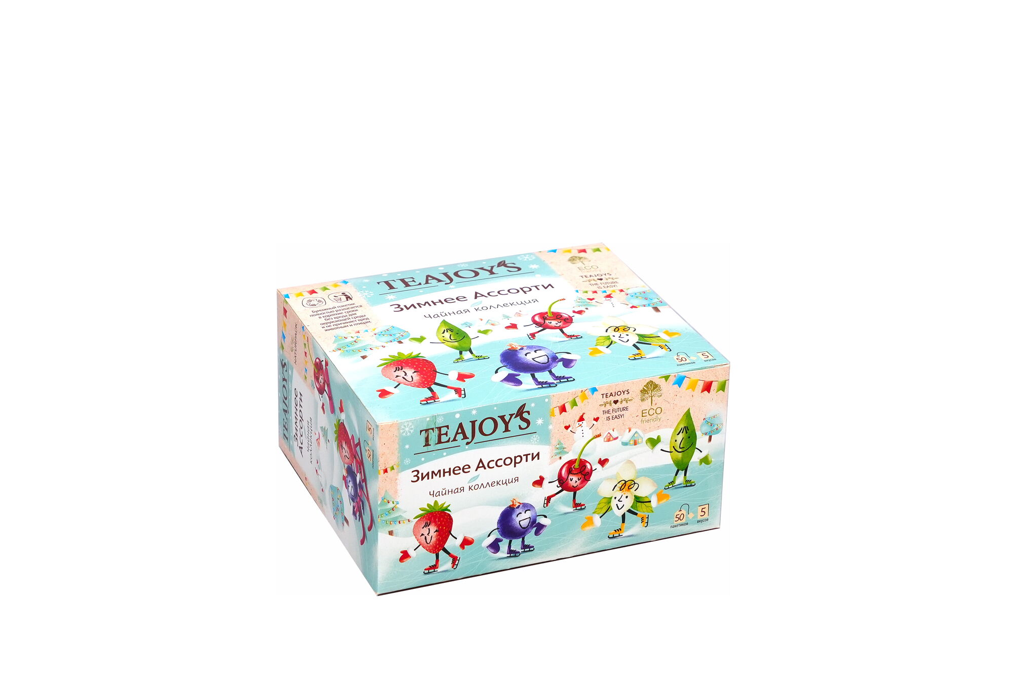 Чай TeaJoy`S Зимнее Ассорти 5 вкусов 50 пакетиков по 2 гр (в коробке 12 шт) 3