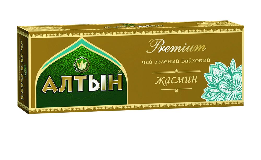 Чай Алтын Премиум Зеленый Жасмин 25х2,0 (в коробке 21 шт)