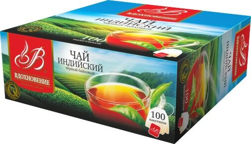 Чай Вдохновение Индийский 100х2 черный (в коробке 18 шт)