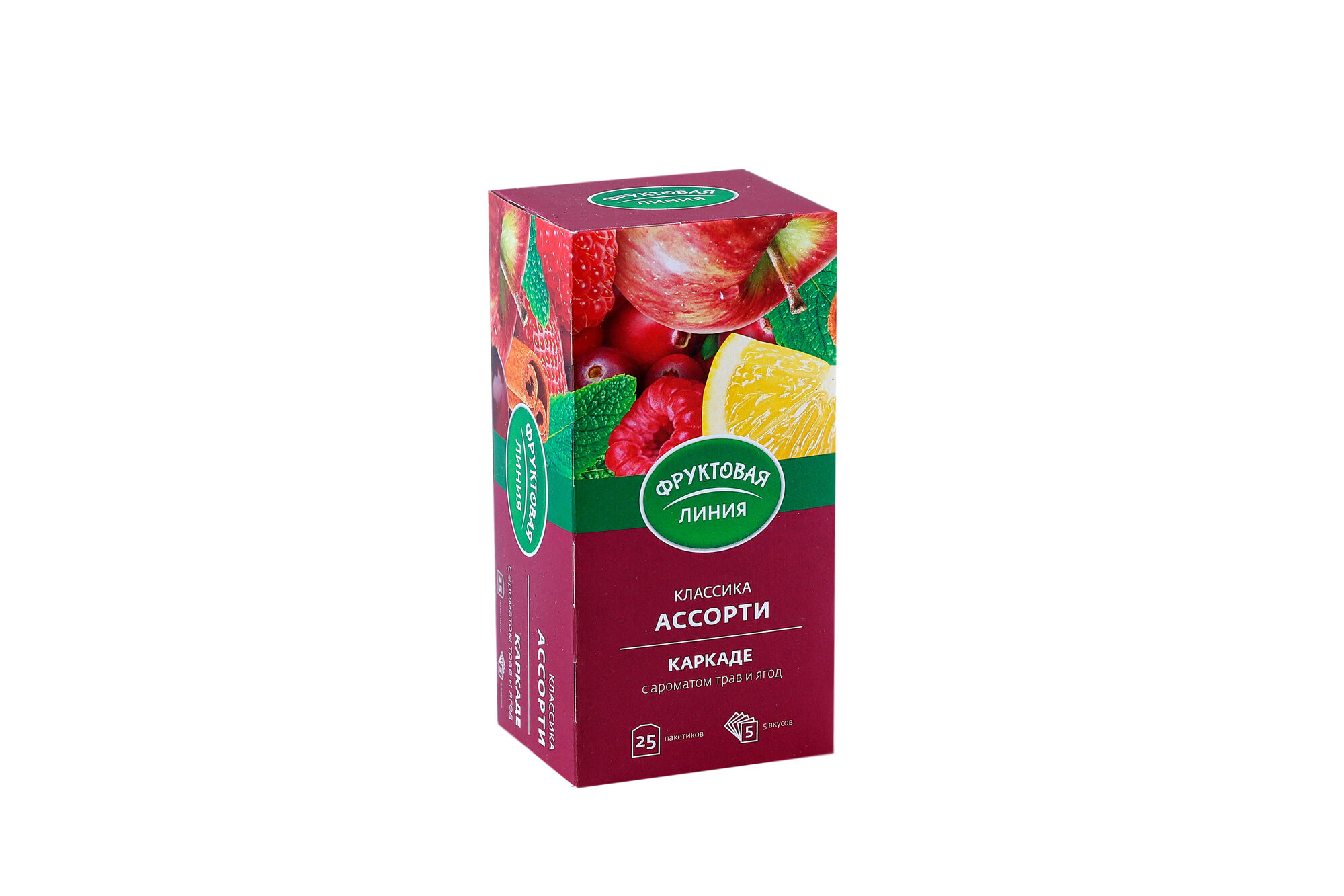 Чай фруктовая линия Ассорти каркаде 25х1,5 г (в коробке 24 шт)
