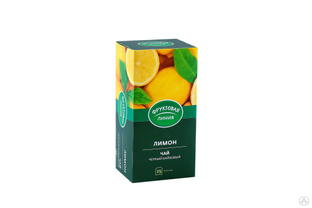 Чай Фруктовая линия ароматизированный Лимонный 25х1,5 г черный (в коробке 24 шт) #1