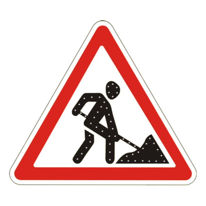 Знак дорожный светодиодный А 900 мм светодиоды расположены по контуру и в символе знака, 12 В