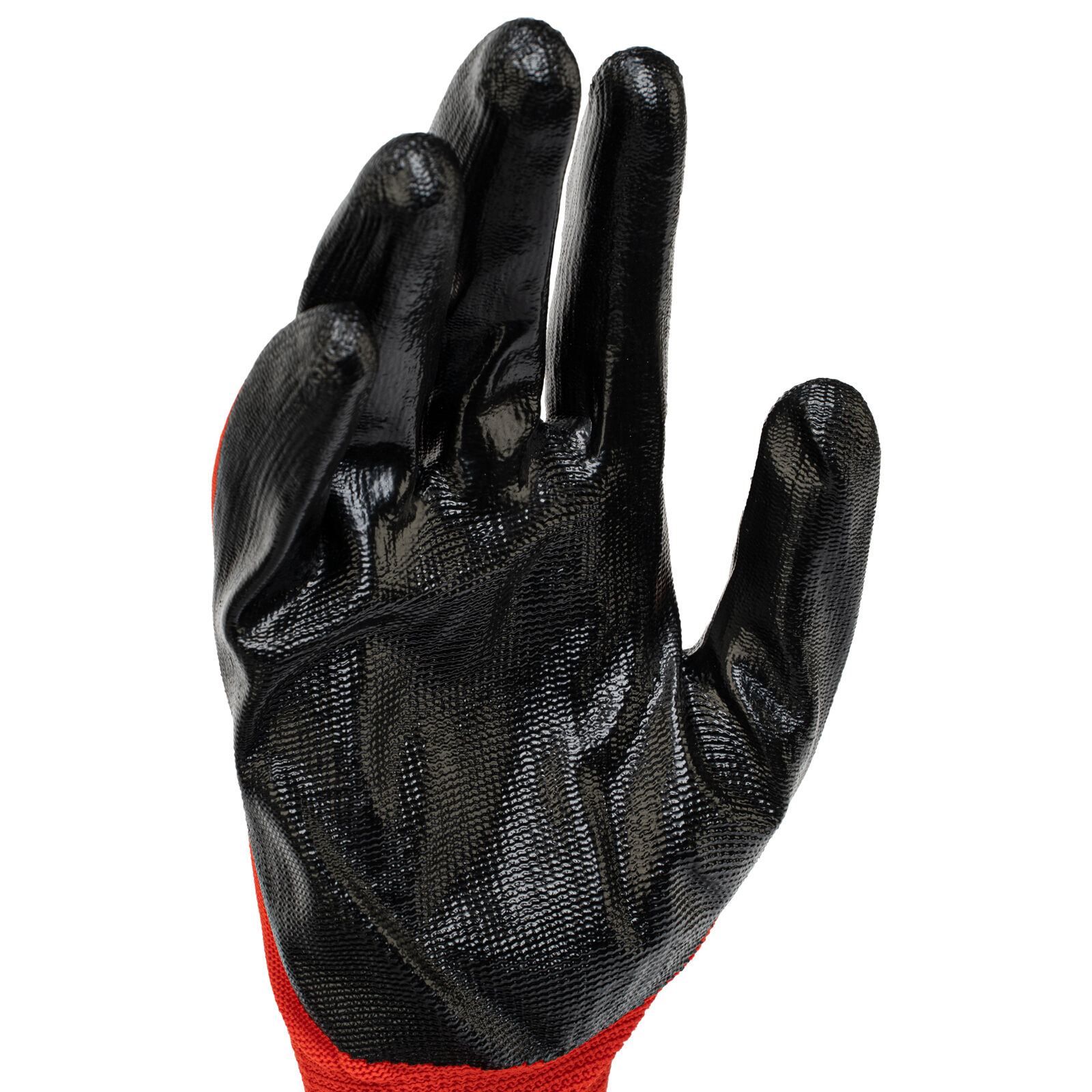 Перчатки полиэфирные с чёрным нитрильным покрытием, размер 9, 13 класс вязки// Stels 4