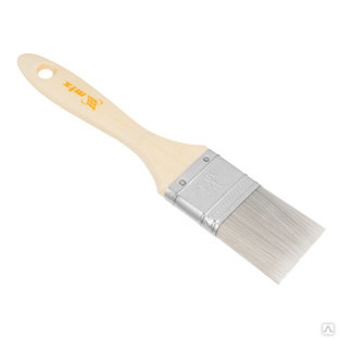 Кисть плоская для лаков "Евро" 1.5", искусственная щетина, деревянная ручка MTX #1