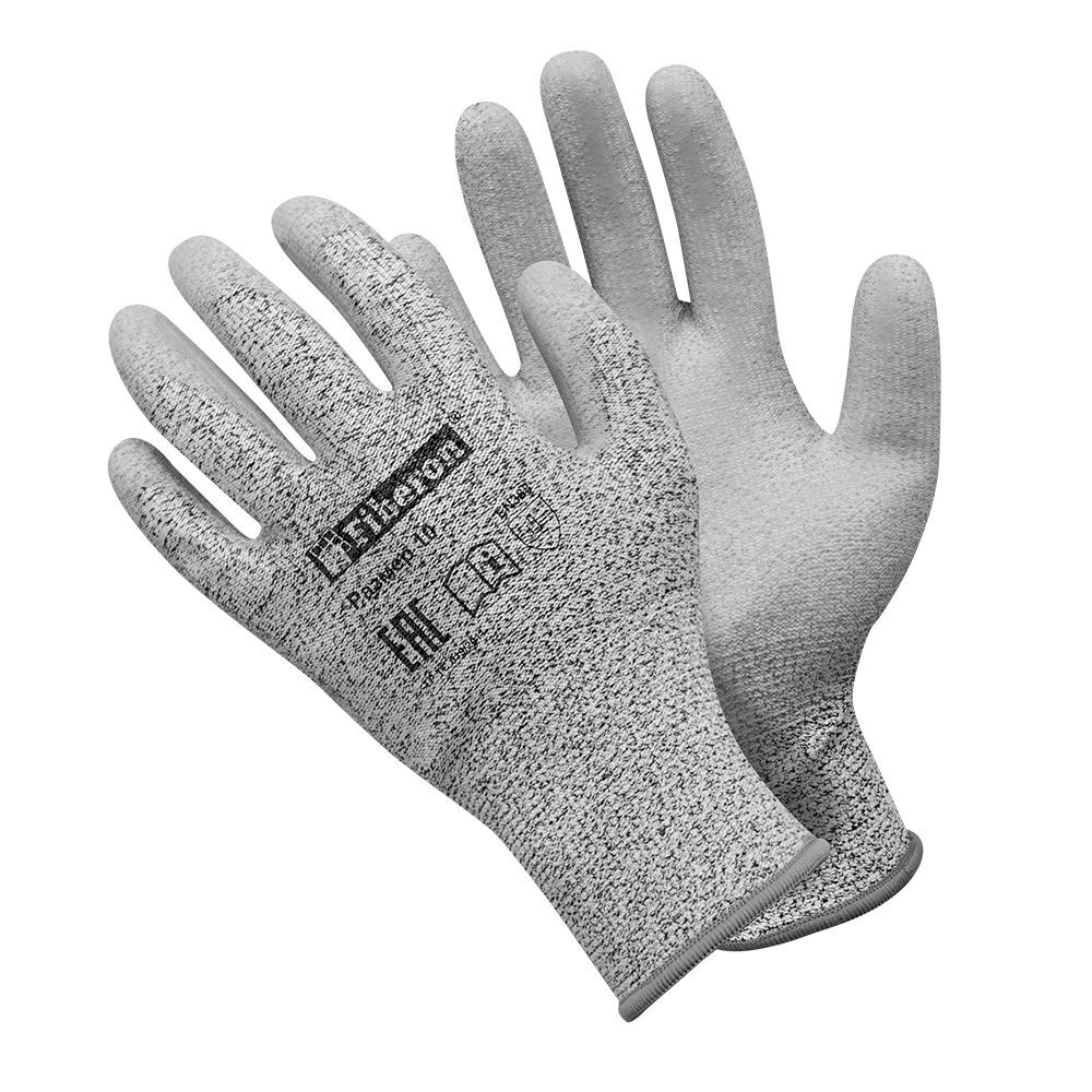 Перчатки со стекловолокном полиур покр в и/у Защита от порезов ХL «Fiberon» PR-CUT311 1/12/60/- ГПЮ