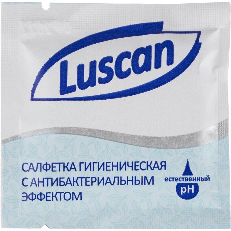 Влажные салфетки в индивидуальной упаковке антибактериальные Luscan 1000 штук