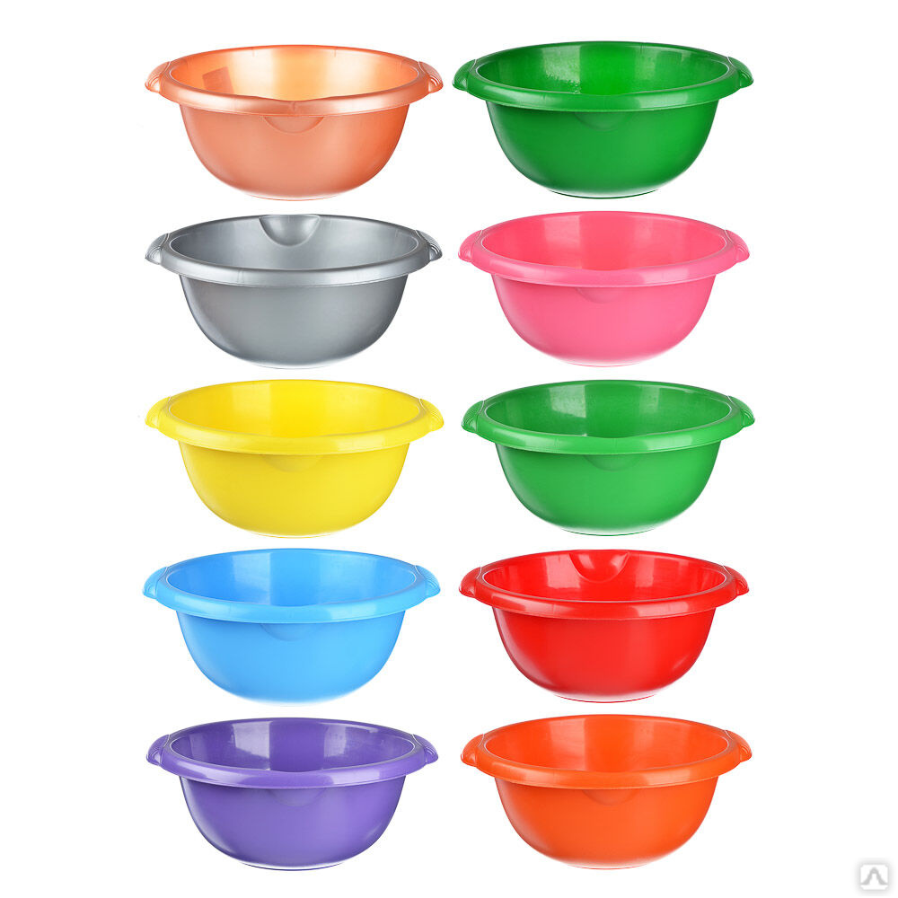 Таз пластмассовый круглый 12л, 10 цветов купить оптом за 159 руб./шт. в ...