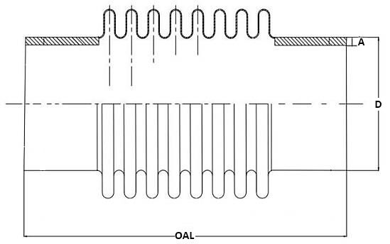 Компенсатор сильфонный осевой Ду80 Ру16 под приварку DN.ru (80-16-60) 2