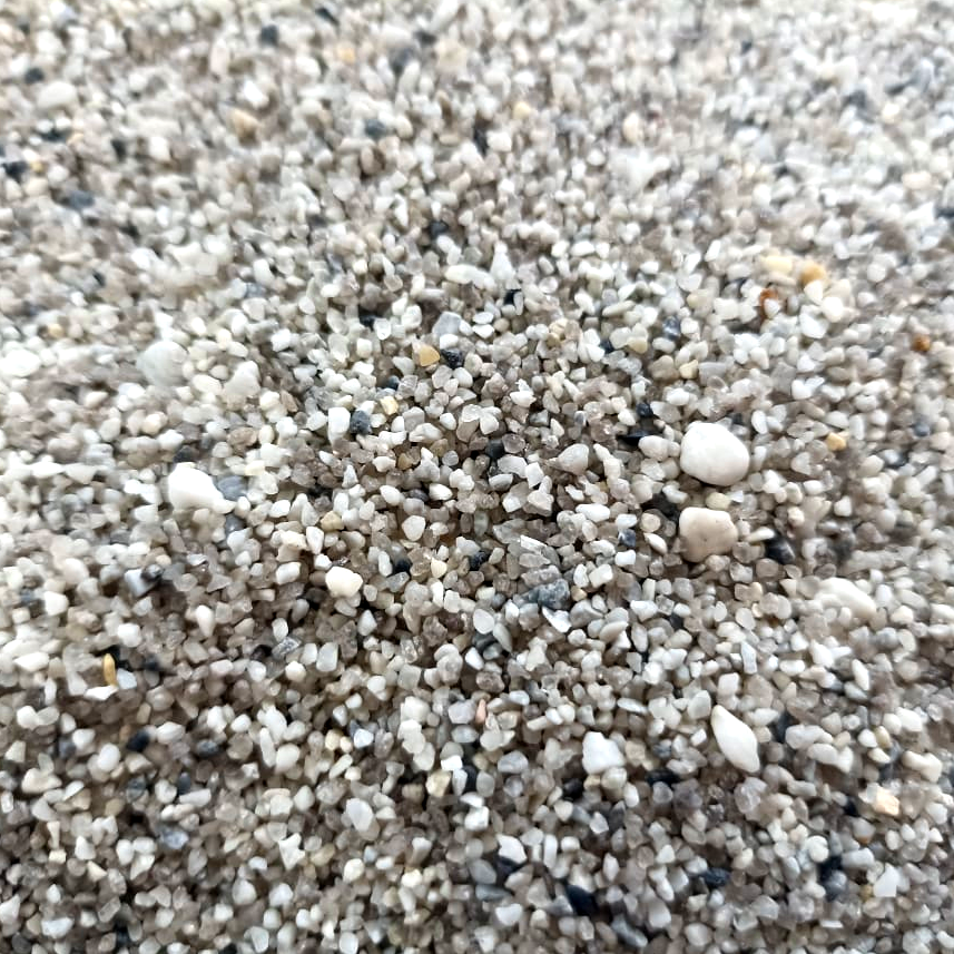 Песок кварцевый обогащенный П-10 (фракция 0,8-5,0 мм) мешок 25 кг