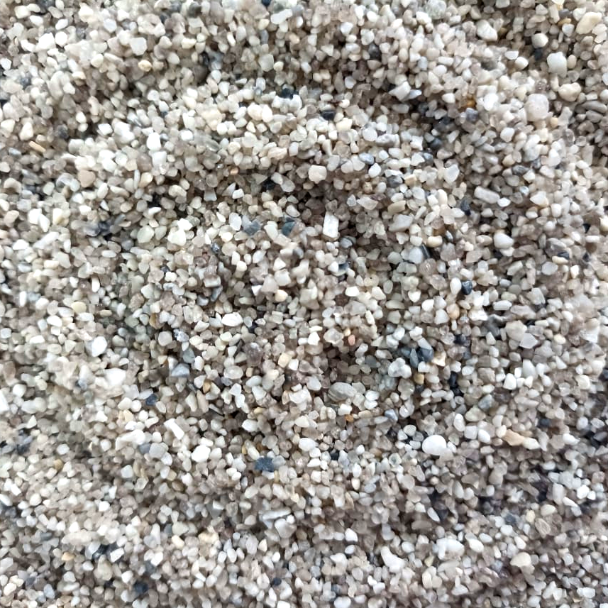 Песок кварцевый обогащенный П-25 (фракция 0,8-2,5 мм) мешок 25 кг