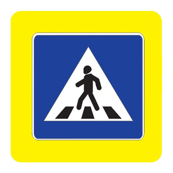 Щит для дорожного знака с изображением одного знака флуоресцентный фон (квадрат) 900х900 мм