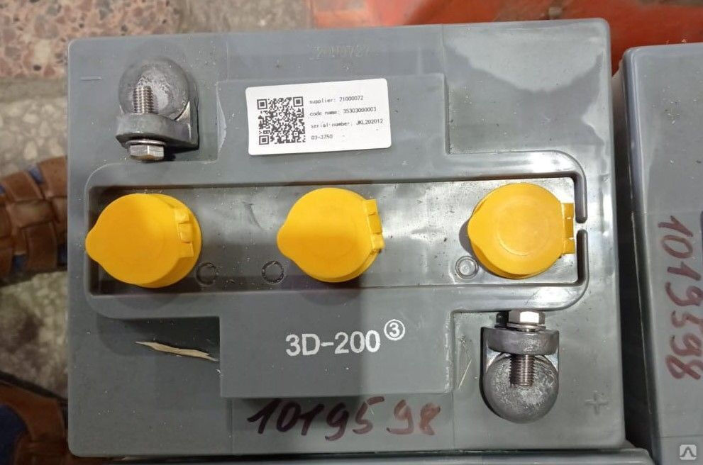 Аккумулятор для штабелёров CDDK/CDDR 6V/200Ah без электролита (Storage battery3-D-200) TOR