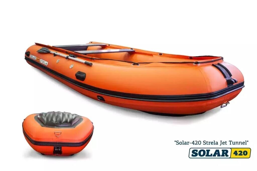 Лодка solar-420 strela jet tunnel