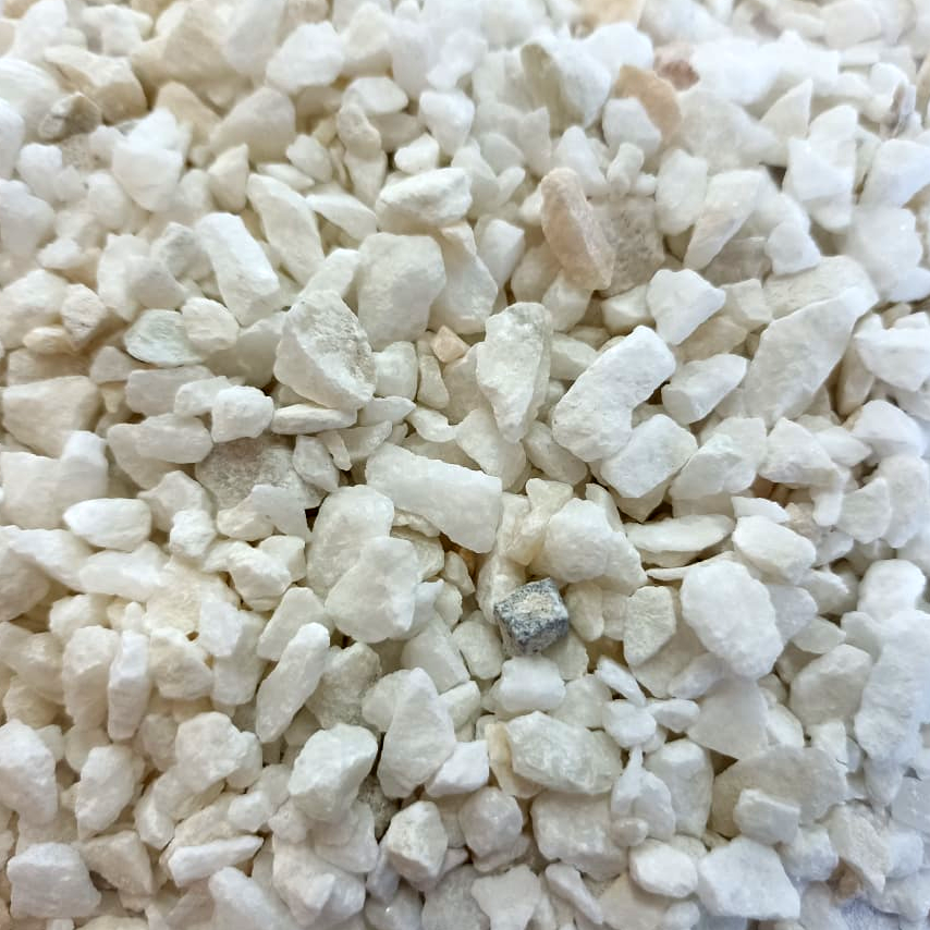 Щебень мраморный белый, СМ 5,0-10,0 мм, мешок 25 кг
