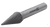Твердосплавная борфреза по металлу тип M коническая удлиненная 16х25 L150 М6 мм двойная насечка #2