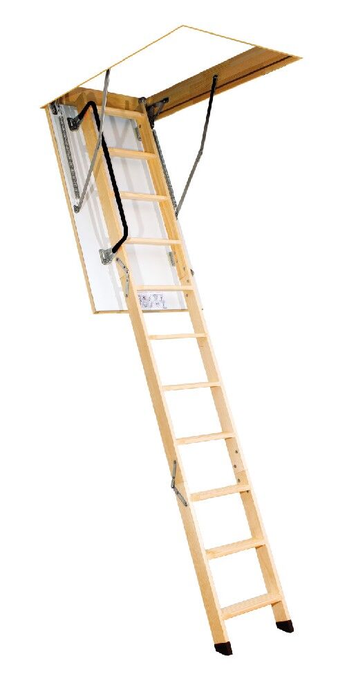 Лестница чердачная деревянная Fakro LWK 3-секционная для потолочного проема 60х120 см, высота потолка 280 см #1