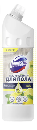 Чистящее средство с антибактериальным эффектом 1л, для пола "Доместос" Лимон и Мята
