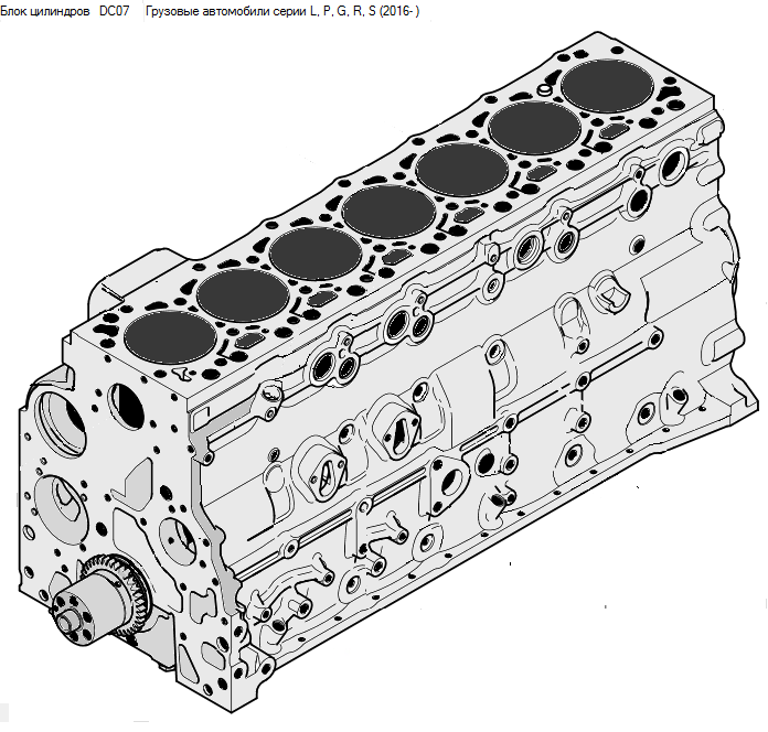 Блок двигателя Скания DC07, OC07 2016 2784977, 2515189