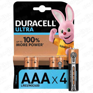Батарейки Duracell Ultra Power AAА 4 шт DURACELL