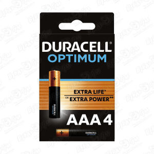 Батарейки Duracell Optimum ААА 4шт DURACELL
