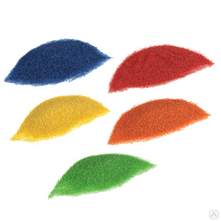 INBLOOM Песок декоративный цветной 1кг, 5 цветов, пакет #1