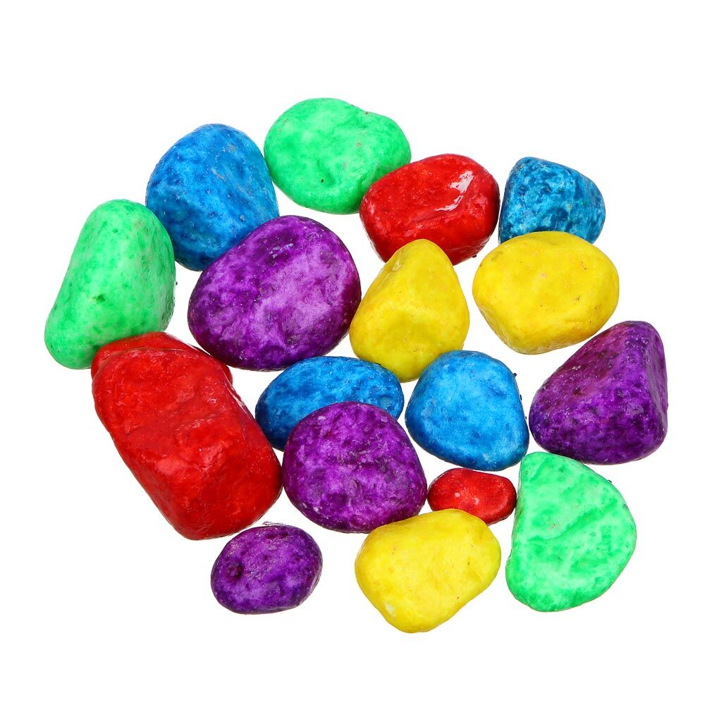 INBLOOM Камни цветные 2.0-3.0см в банке 500гр, натуральный камень 1