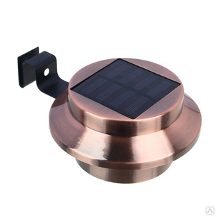 INBLOOM Фонарь на солнечной батарее медный d12x6 см, 3LED лампы, свечение белым, 1x1.2V NI-MH АА 600 mAh, металл #1
