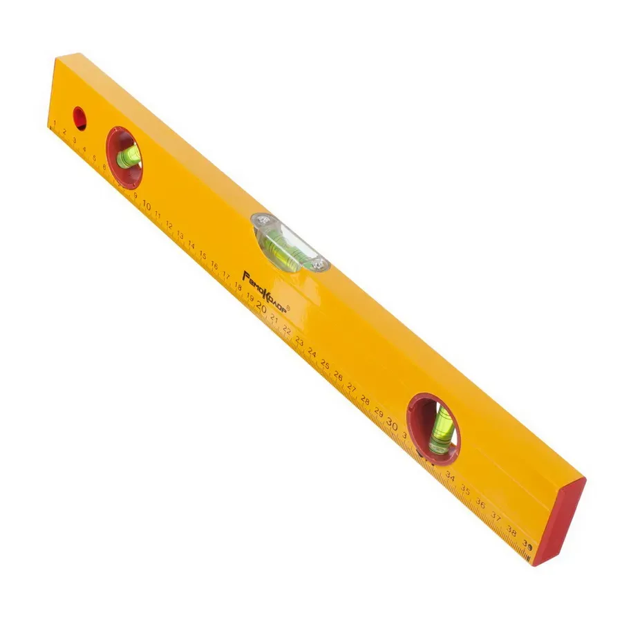 Уровень Yellow 1200 мм, алюминиевый коробчатый корпус, 3 акриловых глазка, линейка - 17-0-012