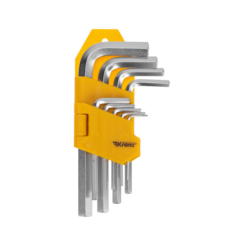 Набор ключей имбусовых 1,5-10 мм, CrV, 9 шт. HEX Kranz 1