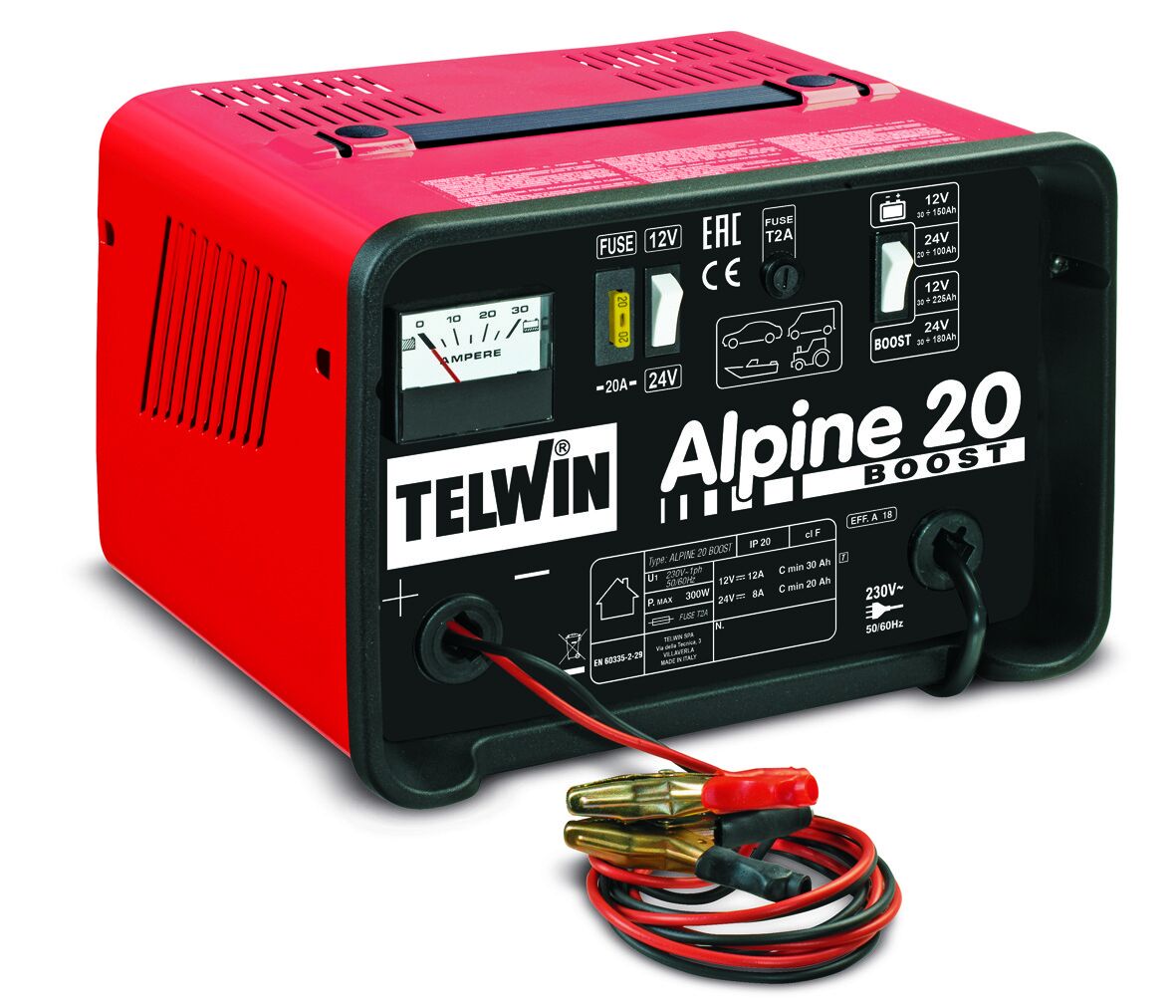 Зарядное устройство ALPINE 20 BOOST 230V 50/60HZ 12-24V Telwin