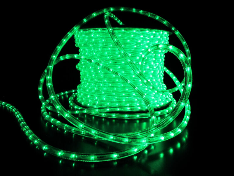 LED-DL-2W-2.77CM-100M-240V-G зеленый,13мм, 1М FLESI-NEON