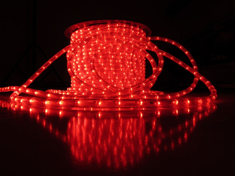 LED-DL-2W-ф13-2.77-100M-240V красный,13мм, кратность резки 3,3 м FLESI-NEON