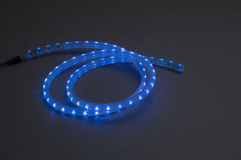 LED-FL-2W-100M-220V-B, синяя, 100м, 220V, D13.5*15.5cm, интервал 2,77см, 2М FLESI-NEON