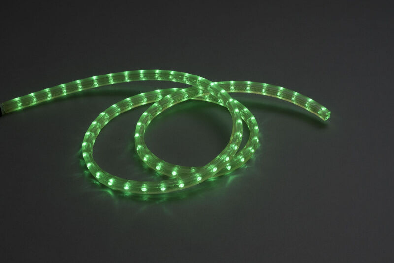 LED-FL-2W-100M-220V-G, зеленая, 100м, 220V, D13.5*15.5cm, интервал 2,77см, 2М FLESI-NEON