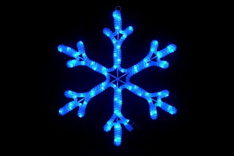 LED-XM(FR)-2D-CK005-B-24"Мотив Снежинка синий FLESI-NEON