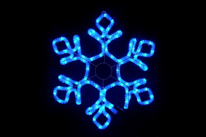 LED-XM(FR)-2D-CK012-B-30'' Снежинка синяя 79х69см FLESI-NEON