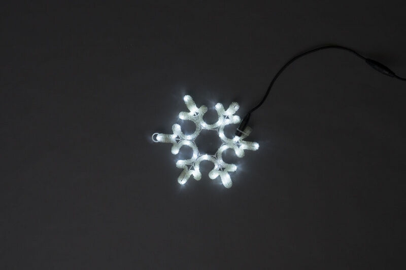 LED-XM-(FR)-2D-CK003-A-W White Снежинка 30х25.5см, 230V, NEW! FLESI-NEON