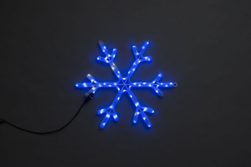 LED-XM(FR)-2D-CK005-B-24"-F(W) Мотив Снежинка синий FLESI-NEON