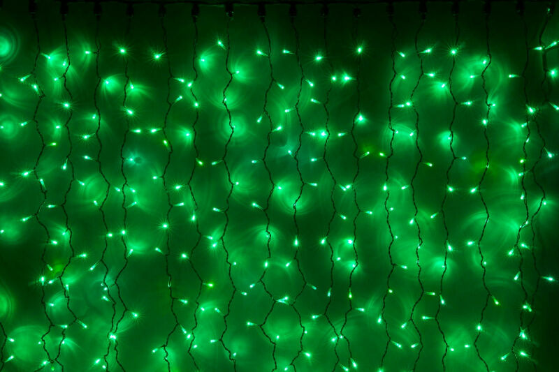 LED-XP-5725-6M-230V-С (зеленые светод/черн пр) FLESI-NEON